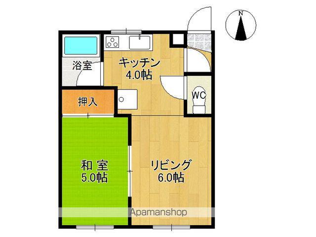 コーポ三春7(1LDK/2階)の間取り写真