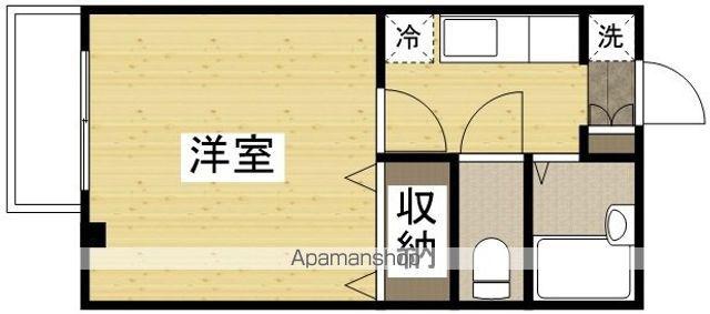 たなかハイツⅢ(1K/1階)の間取り写真