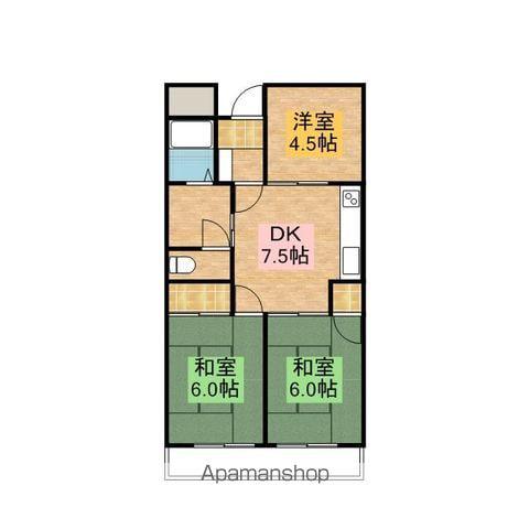 第三井上ビル(3DK/4階)の間取り写真
