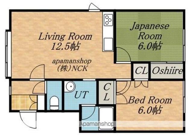 サンハイツB(2LDK/2階)の間取り写真
