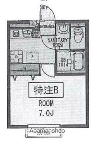 リバード本牧(1K/1階)の間取り写真