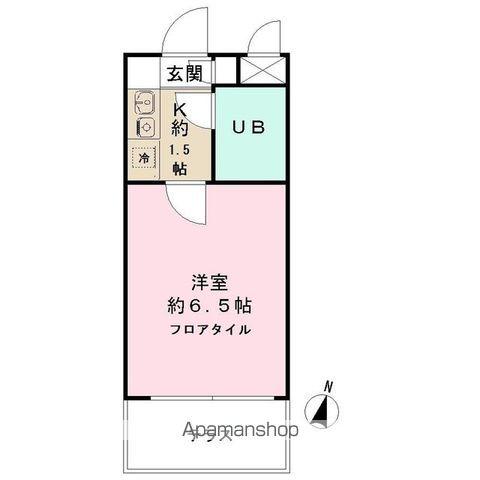 トレンタハウス桜新町(1K/1階)の間取り写真