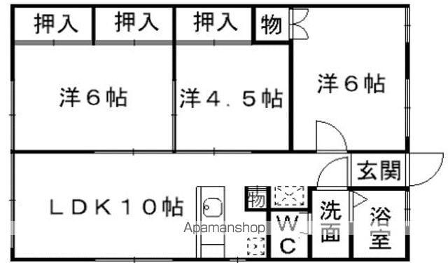 東鋼ハイツ(3LDK/1階)の間取り写真