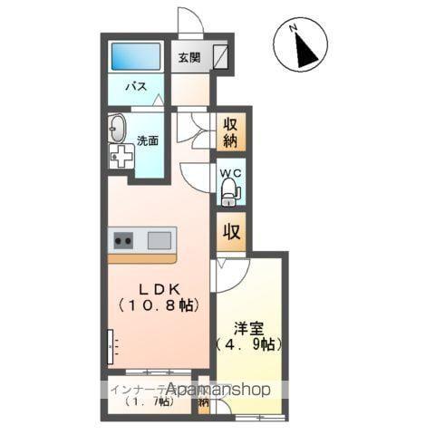 メゾンアーバンライフA(1LDK/1階)の間取り写真