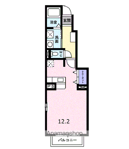 クレアールⅡ(1K/1階)の間取り写真