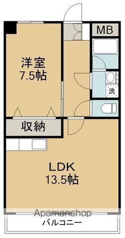 天照レジデンス(1LDK/2階)の間取り写真