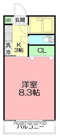 ホロン湘南弐番館(1K/1階)の間取り写真