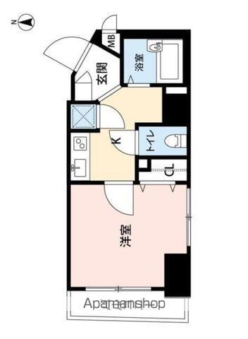 ブライズ後楽園(1K/9階)の間取り写真