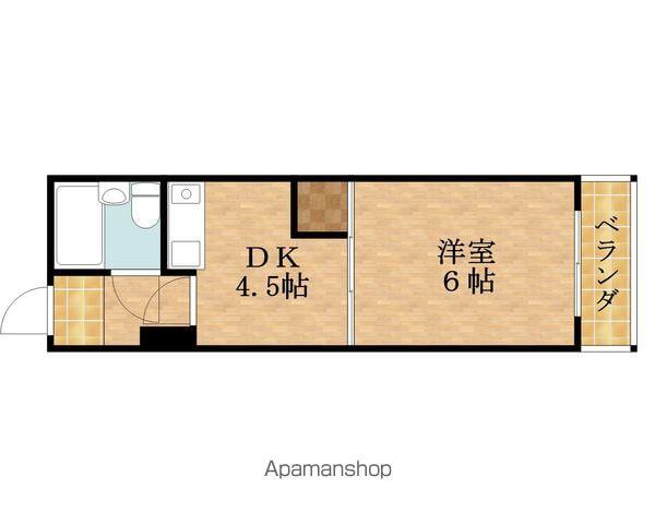 レーベンスフロー長池(1DK/2階)の間取り写真