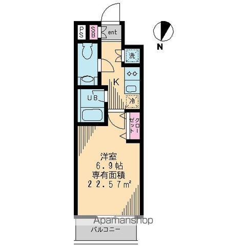 プリマヴェーラ北千住(1K/4階)の間取り写真