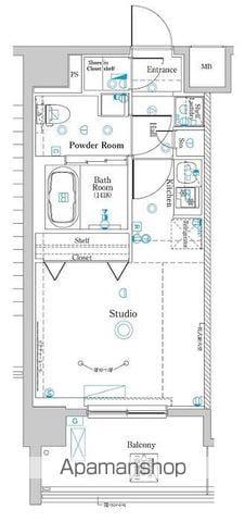 ラフィスタ中野本町(ワンルーム/8階)の間取り写真