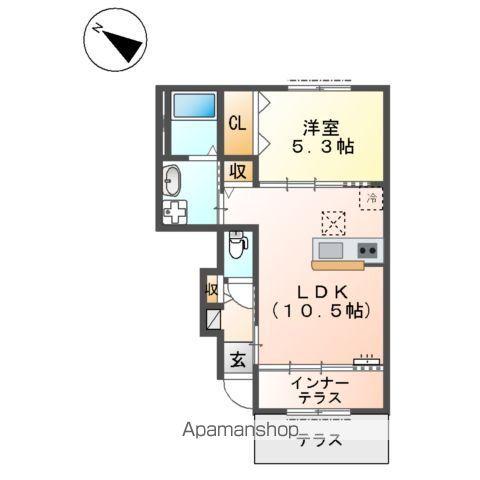 アートブランチ(1LDK/1階)の間取り写真