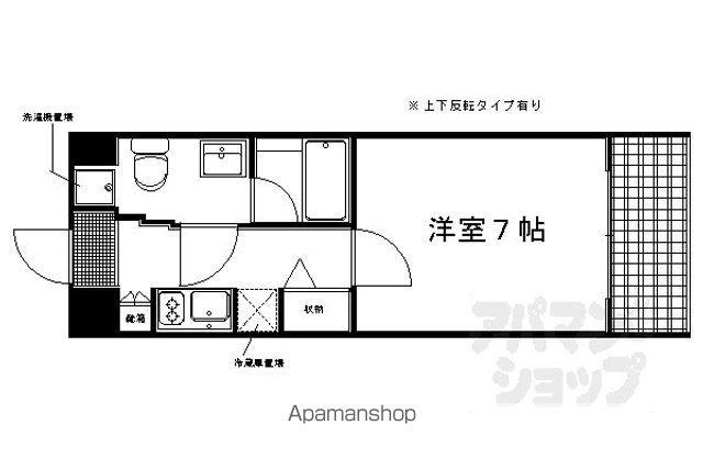 クレストコート二条城北(1K/8階)の間取り写真