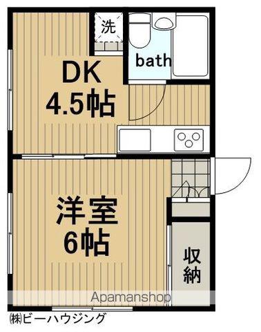 田中アパート(1DK/1階)の間取り写真