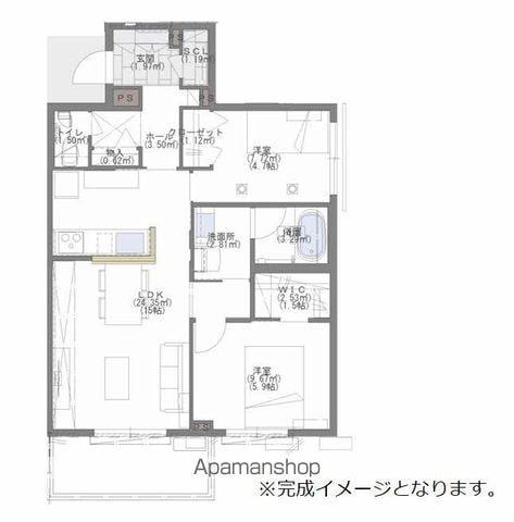 シャーメゾンECLAT(2LDK/1階)の間取り写真