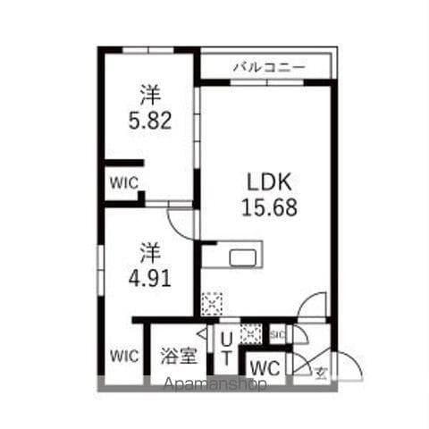 GA-二十四軒3-3MSB棟(2LDK/4階)の間取り写真