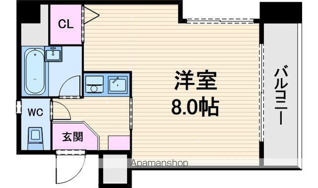 アトリオ上町台Ⅰ(1K/5階)の間取り写真