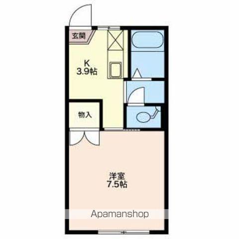 フォーブルT(1K/1階)の間取り写真