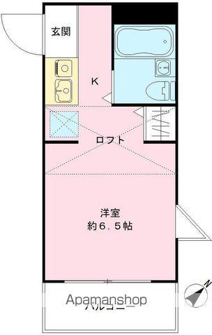 ルミナス西新宿(ワンルーム/2階)の間取り写真