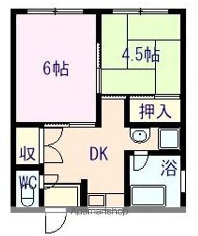 瑞穂アパート(2K/2階)の間取り写真