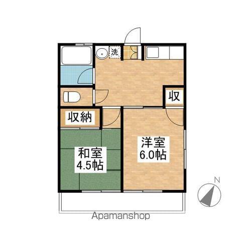 シティハイムフローラ(2K/1階)の間取り写真