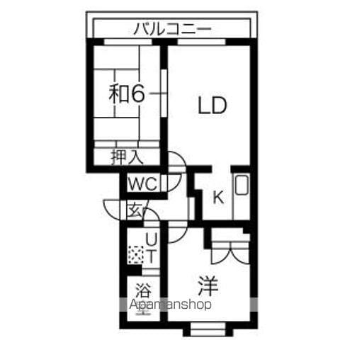 メゾンドインペリアルI(2LDK/3階)の間取り写真