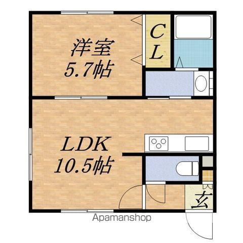 タウン20(1DK/3階)の間取り写真