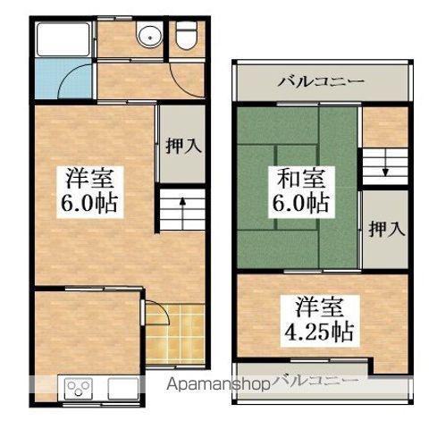 大阪府松原市 2階建 築60年(3DK)の間取り写真