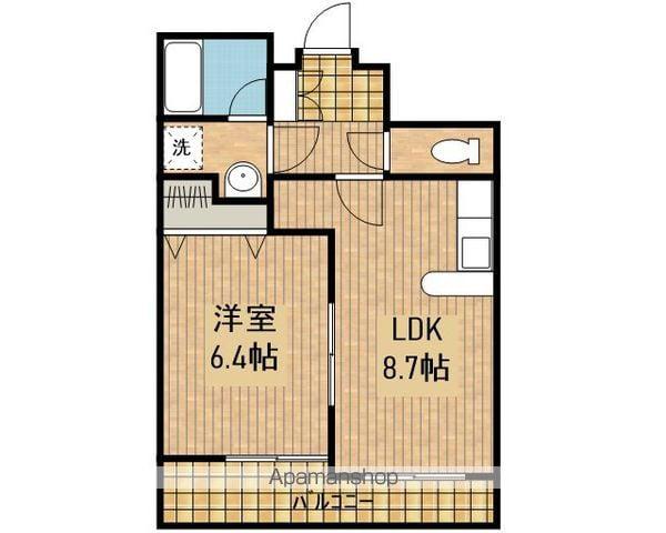 FOREST PARK盛岡(1LDK/2階)の間取り写真