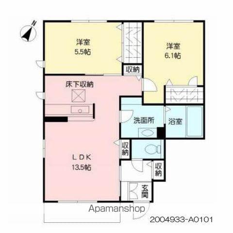 シャーメゾン須屋ⅡA(2LDK/1階)の間取り写真