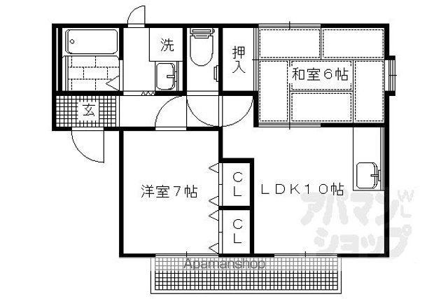 ハイツツインズ(2LDK/2階)の間取り写真