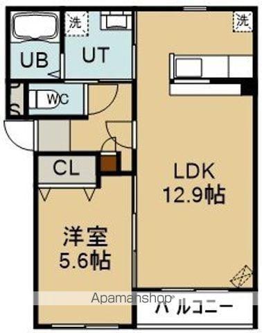 ルミウス(1LDK/4階)の間取り写真