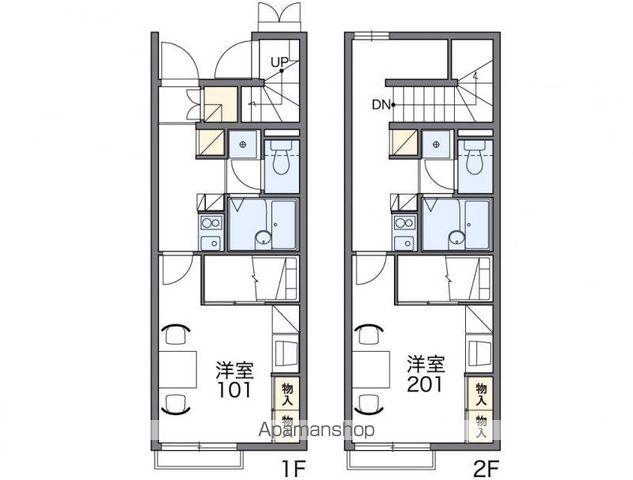 レオパレス花(1K/2階)の間取り写真