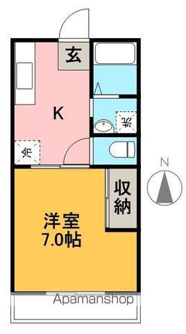 デイライト弥生(1K/2階)の間取り写真