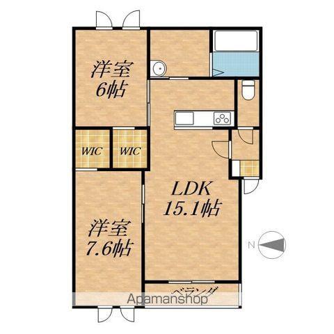 NICO(2LDK/2階)の間取り写真