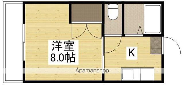 レクサス芳泉Ⅰ(1K/1階)の間取り写真