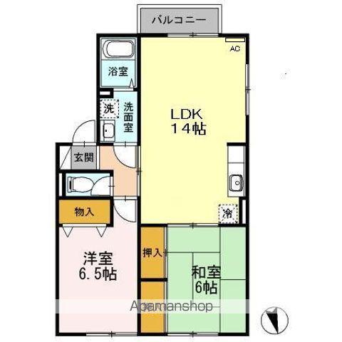 ふぁみーる萌A(2LDK/2階)の間取り写真