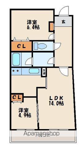アイランドシティインフィニガーデン イースト棟(2LDK/5階)の間取り写真