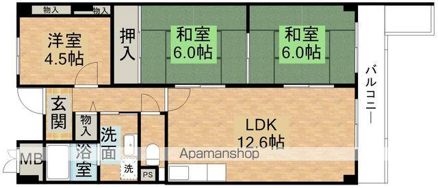 PURE和泉(3LDK/4階)の間取り写真