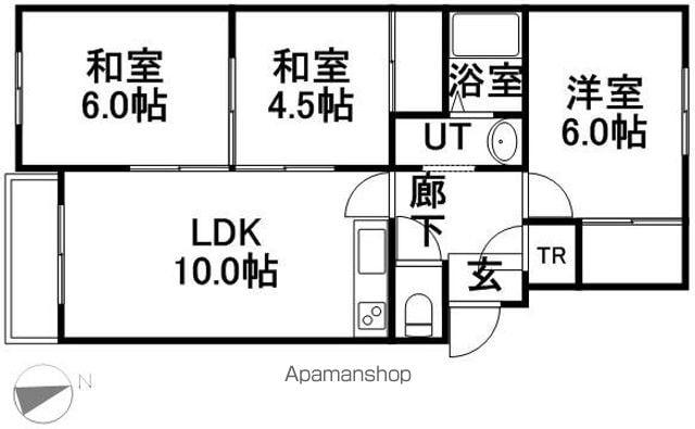 万生コーポ(3LDK/2階)の間取り写真