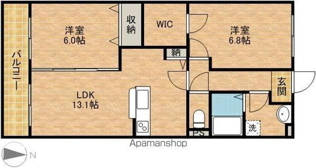グランストーク中野町(2LDK/2階)の間取り写真