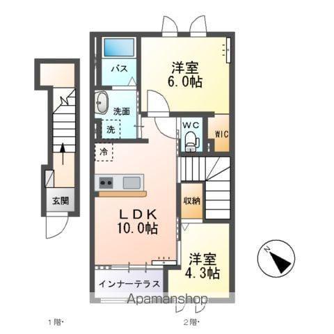 エトワール(2LDK/2階)の間取り写真