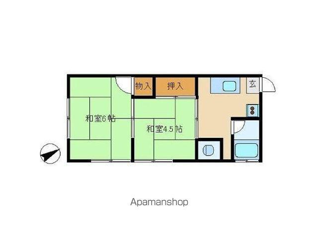 平野荘(2K/2階)の間取り写真