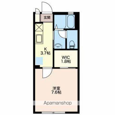 サンハイツ新井B(1K/1階)の間取り写真