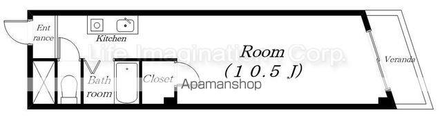 トータルエステートビル(ワンルーム/2階)の間取り写真