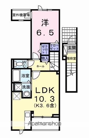 ブリアンテ(1LDK/2階)の間取り写真