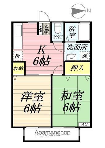 八潮シティビレッジ(2DK/2階)の間取り写真
