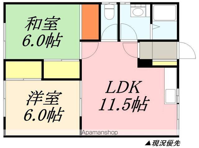 クオーレ小樽(2LDK/1階)の間取り写真