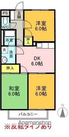 サープラスⅢAKI B(3DK/2階)の間取り写真