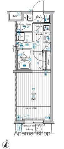 PREMIUM CUBE 飯田橋MO (1K/1階)の間取り写真
